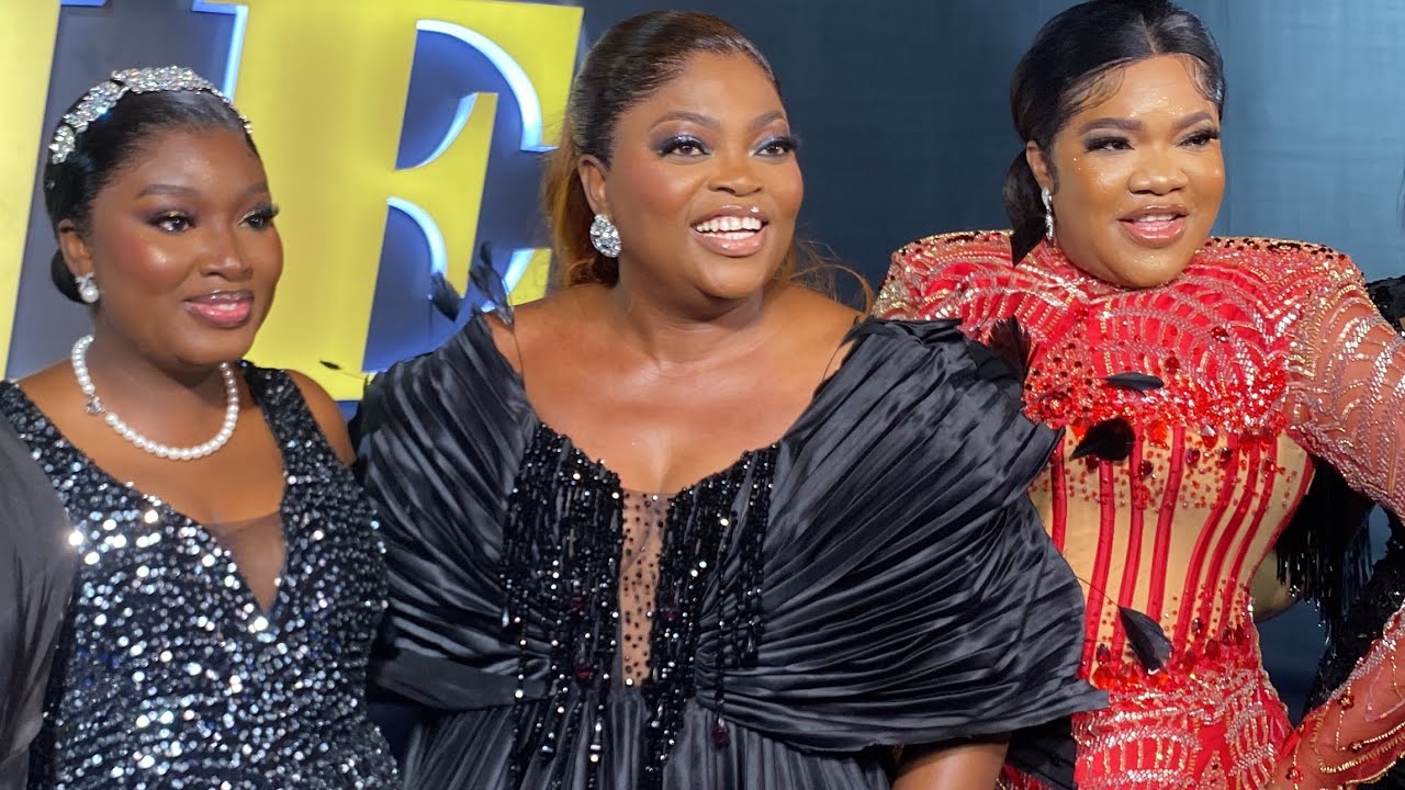 TOYIN ABRAHAM AND BIMPE OYEBADE AT FUNKE AKINDELE’S MOVIE PREMIERE OF SHE MUST BE OBEYED