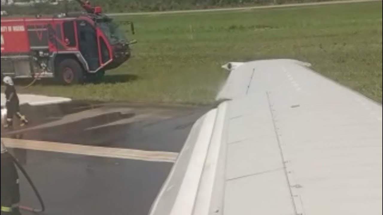 MAX AIR CRASHLANDS AT NNAMDI AZIKIWE AIRPORT ABUJA, Tyre Burst Into Flames. All Passengers Safe