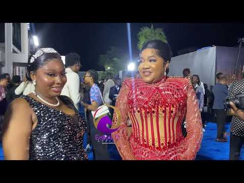 TOYIN ABRAHAM ATTENDS FUNKE AKINDELE’S MOVIE PREMIERE OF SHE MUST BE OBEYED