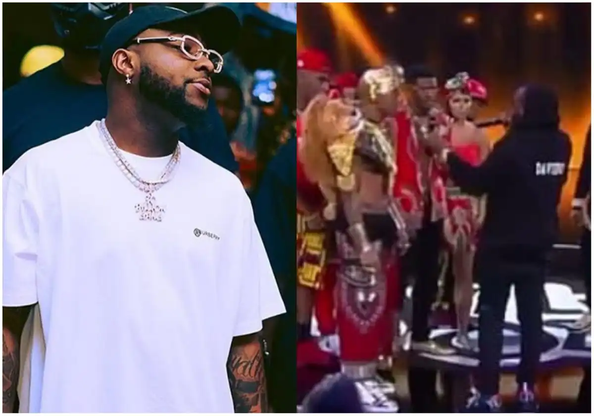 Davido trolling people with freestyle rap at the Wild’NOut show 