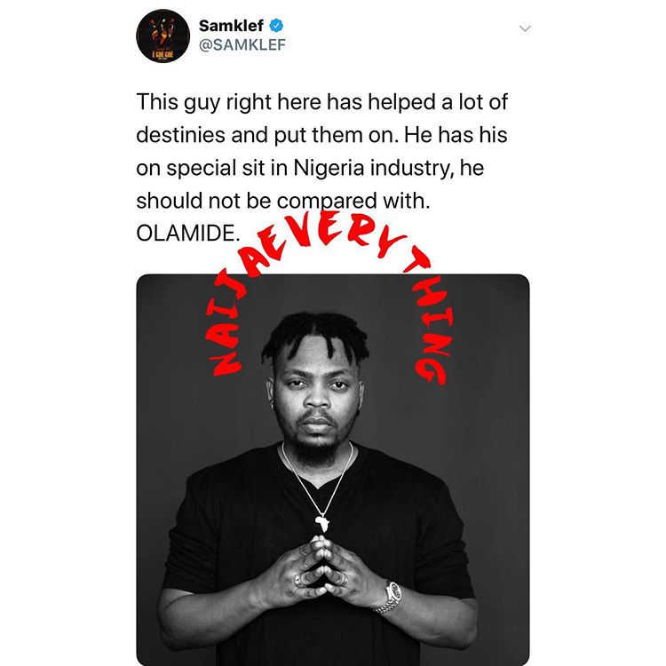 “No artist should be compared with Olamide” – Singer Samklef writes 2 naijaeverything 20200216 0001
