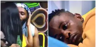 #BBNaija: Watch Erica disgrace Laycon by kissing Kiddwaya amidst Housemates (Video)