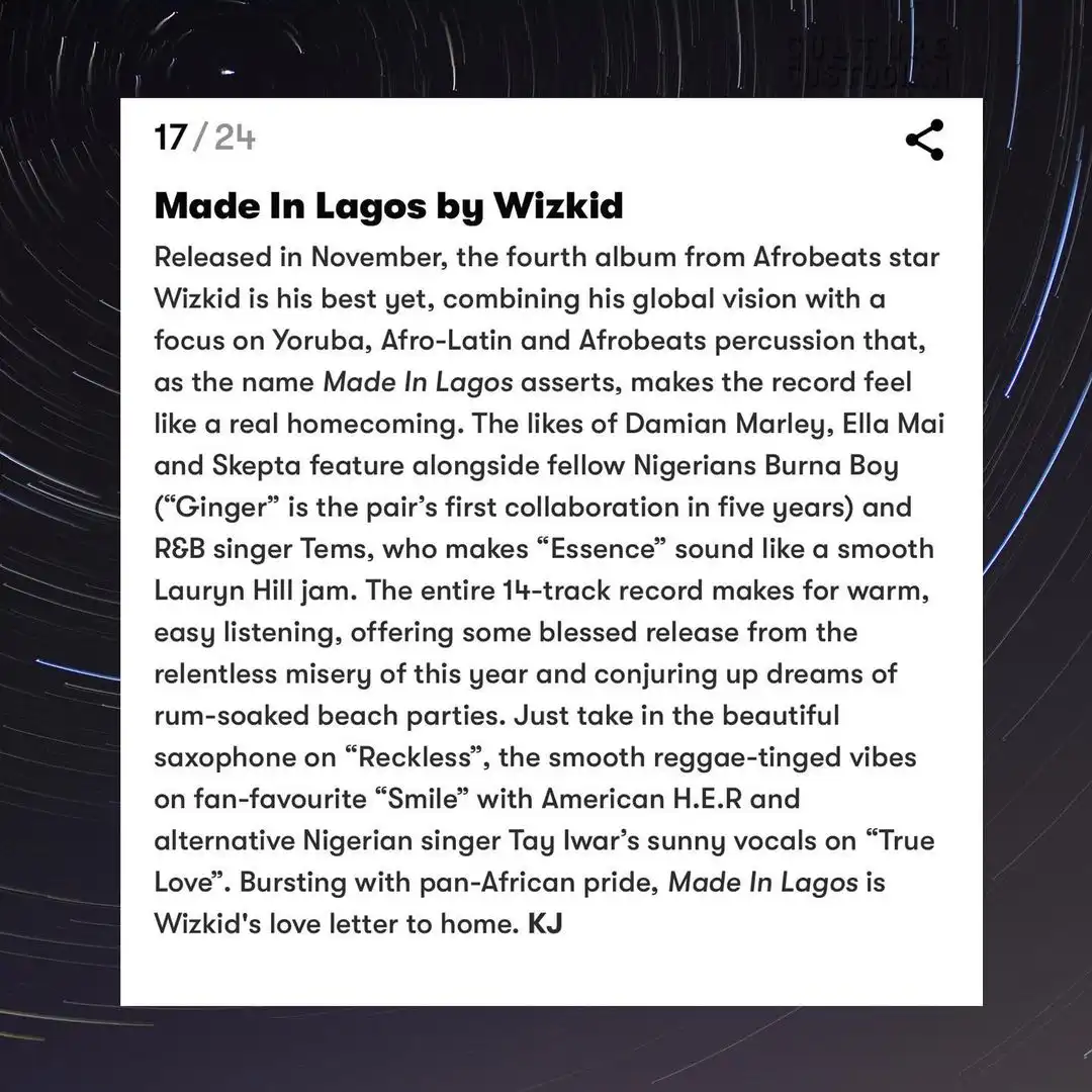 Burna Boy's 'Twice As Tall' and Wizkid's 'Made In Lagos' make British GQ ‘Best Albums of 2020'