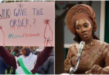 Watch Tiwa Savage protest against Lekki Killings during her MOBO Award performance (Video)