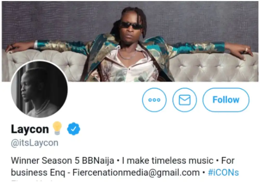 #BBNaija: Kiddwaya and Laycon gets verified on micro blogging site, Twitter (Screenshot)