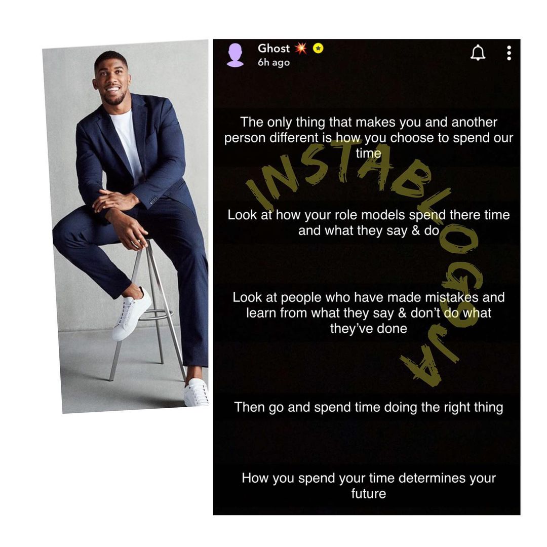 How you spend your time determines your future — Boxer Anthony Joshua advises 2 How you spend your time determines your future — Boxer Anthony Joshua advises