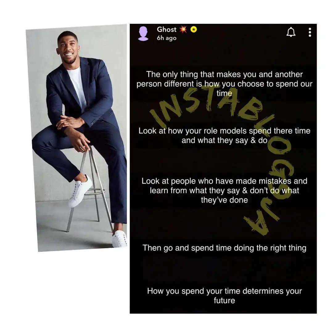 How you spend your time determines your future — Boxer Anthony Joshua advises