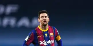 Lionel Messi gets red carded for the first time in his Barcelona Career
