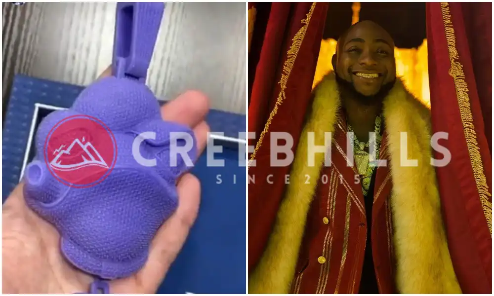 Davido splashes millions of naira on a new Customized Frog Diamond Chain (Video)