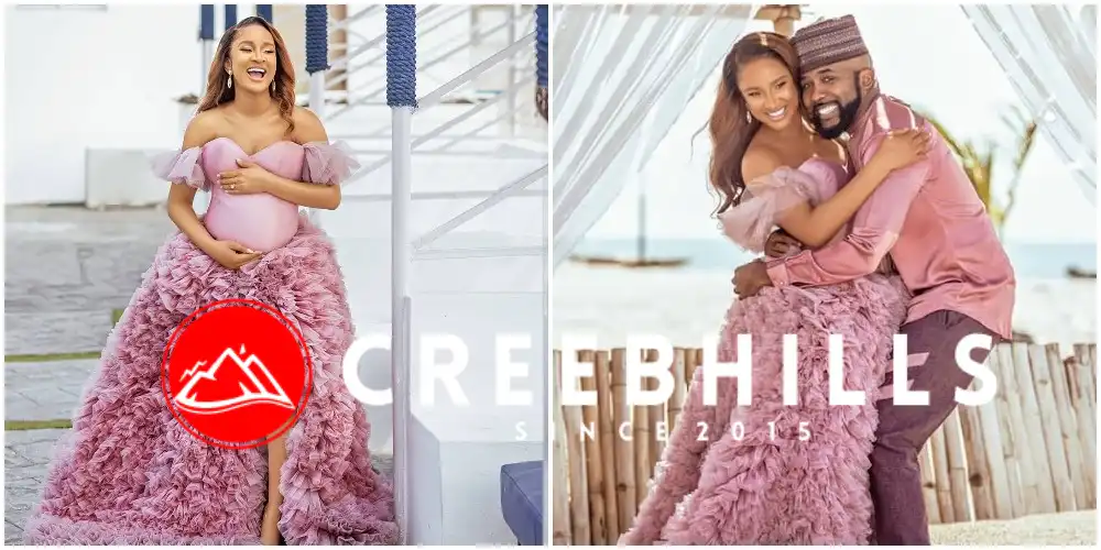 Celebrity couple Adesua Etomi and Banky W welcomes adorable baby boy (Photos)
