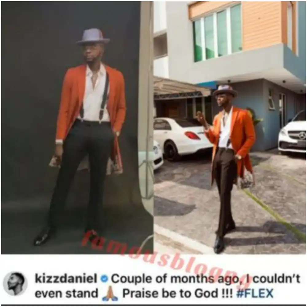 "Couple of months ago, I couldn't even stand" Kizz Daniel opens up (Photos)