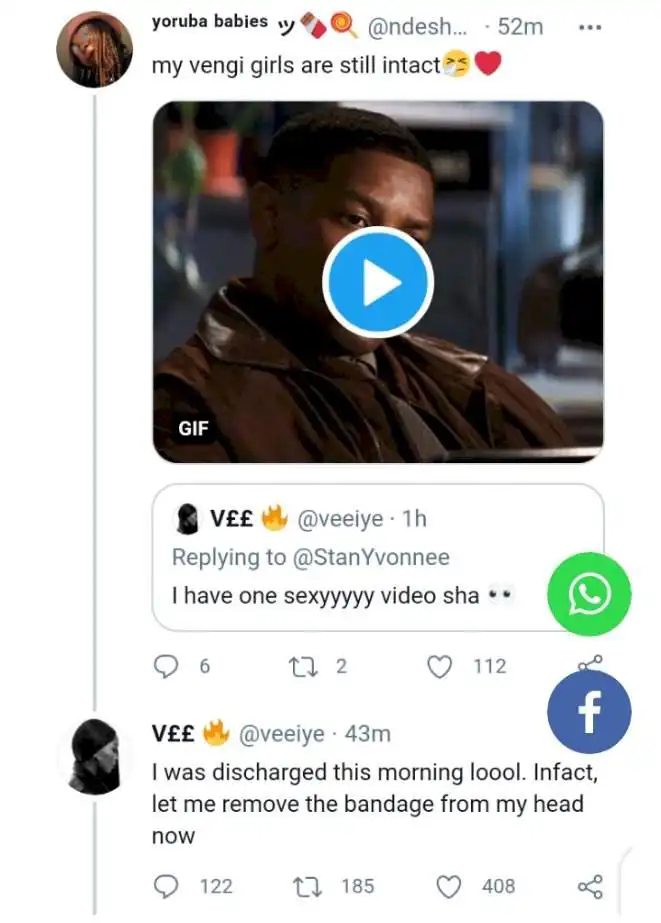 I was Discharged this Morning - Vee reacts to reports that Ozo beat up Nengi and slapped her
