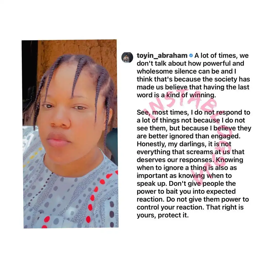Why I don’t respond to a lot of things on and off social media — Toyin Abraham opens up