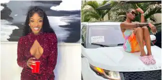 Actress/DJ Dorcas Fapson shows off her Range Rover