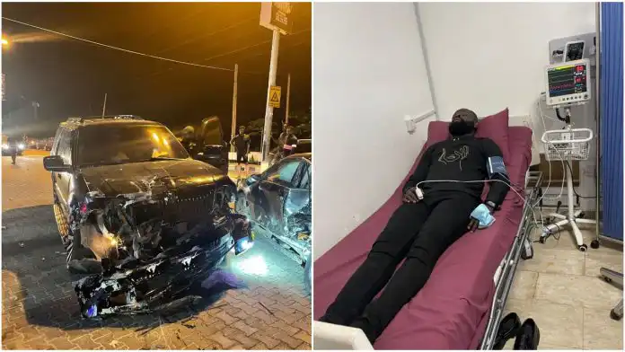 Comedian Ay's brother, Yomi Casual survives ghashly moto accident (Photos)
