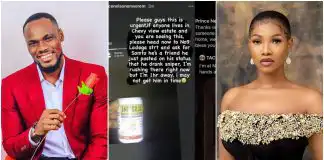 Reality Star, Tacha rescue Prince’s friend from committing suicide