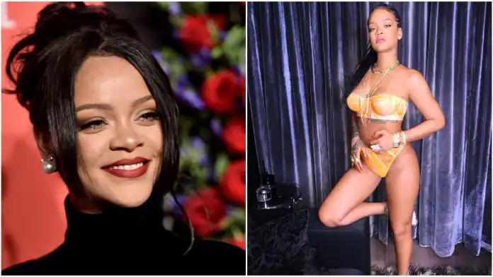Rihanna flaunts her hot body in strapless bra and panties