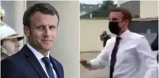 Watch moment France President Emmanuel Macron gets slapped in the face (video)