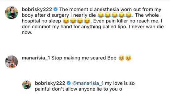 “I don’t want to die” – Bobrisky laments over post BBL Surgery pain