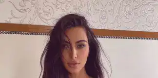 Reality Star Kim Kardashian starts the new month with Topless photo
