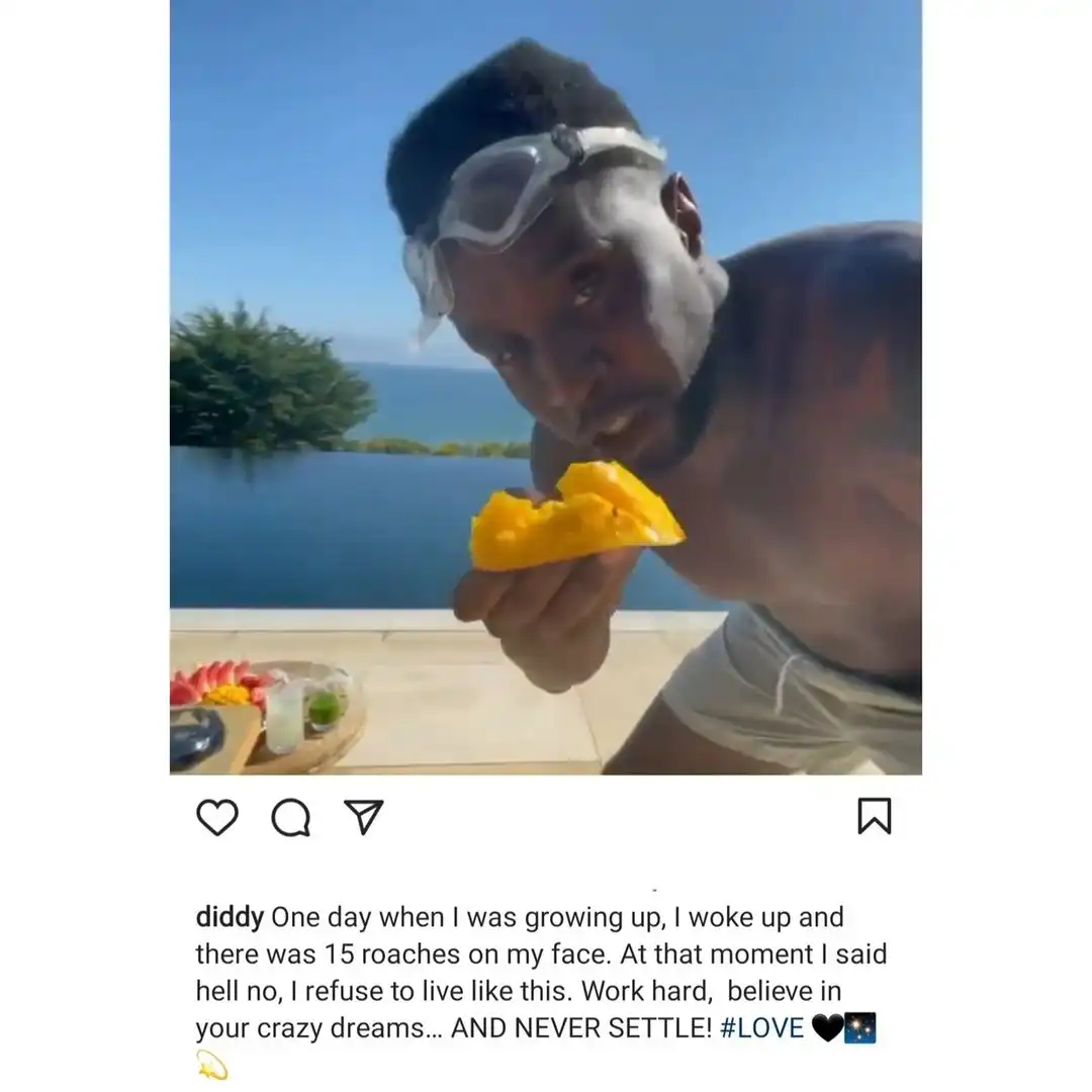 Music executive, Diddy recounts the incident that made him vow he won't be poor in life