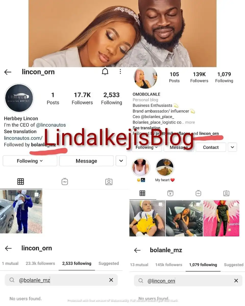 Video vixen, Bolanle 'Pepper Dem' and estranged husband unfollow each other on IG (Photo)