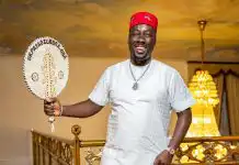 Watch resident of Oba struggling for leftover meat at Obi Cubana’s mom’s burial (Video)