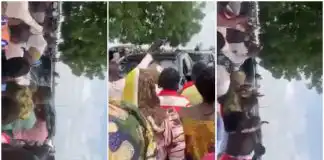 Moment parents of kidnapped students of BBSS, Kaduna, boo off the Commissioner of Internal Security (Video)