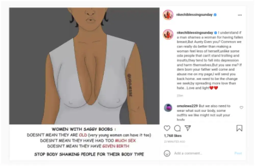 Actress, Nkechi Blessing berates women shading BBNaija's Angel'saggy breast