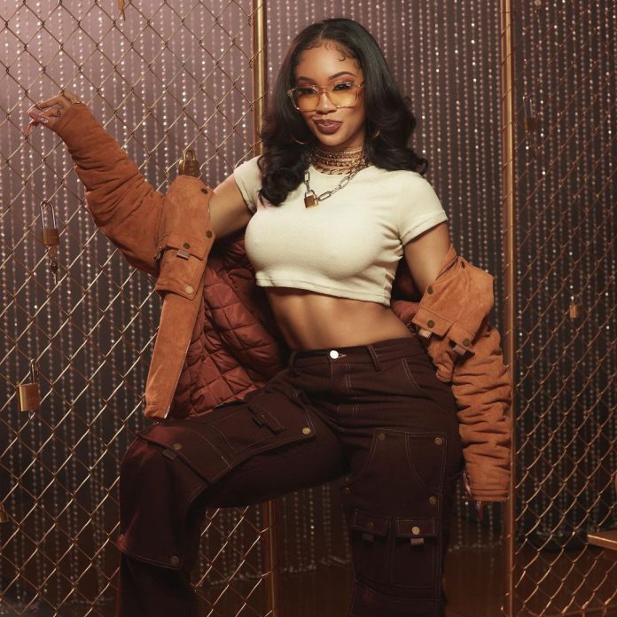 American rapper, Saweetie shows off her curves as she stuns out in bikini (Photos)