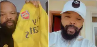"I'm done with Arsenal" - OAP Nedu cries out, dumps Gunners jersey in the toilet (Video)