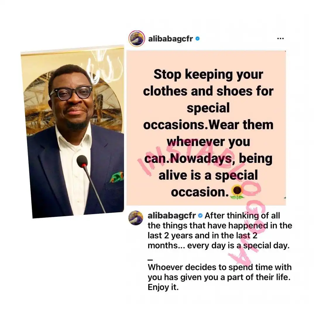 Stop keeping clothes for special occasions - Comedian Alibaba issues stern warning
