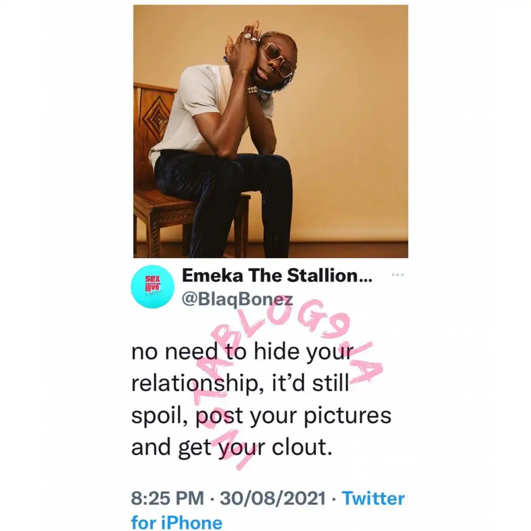 There’s no need to hide your relationship — Rapper BlaqBonez issues stern warning