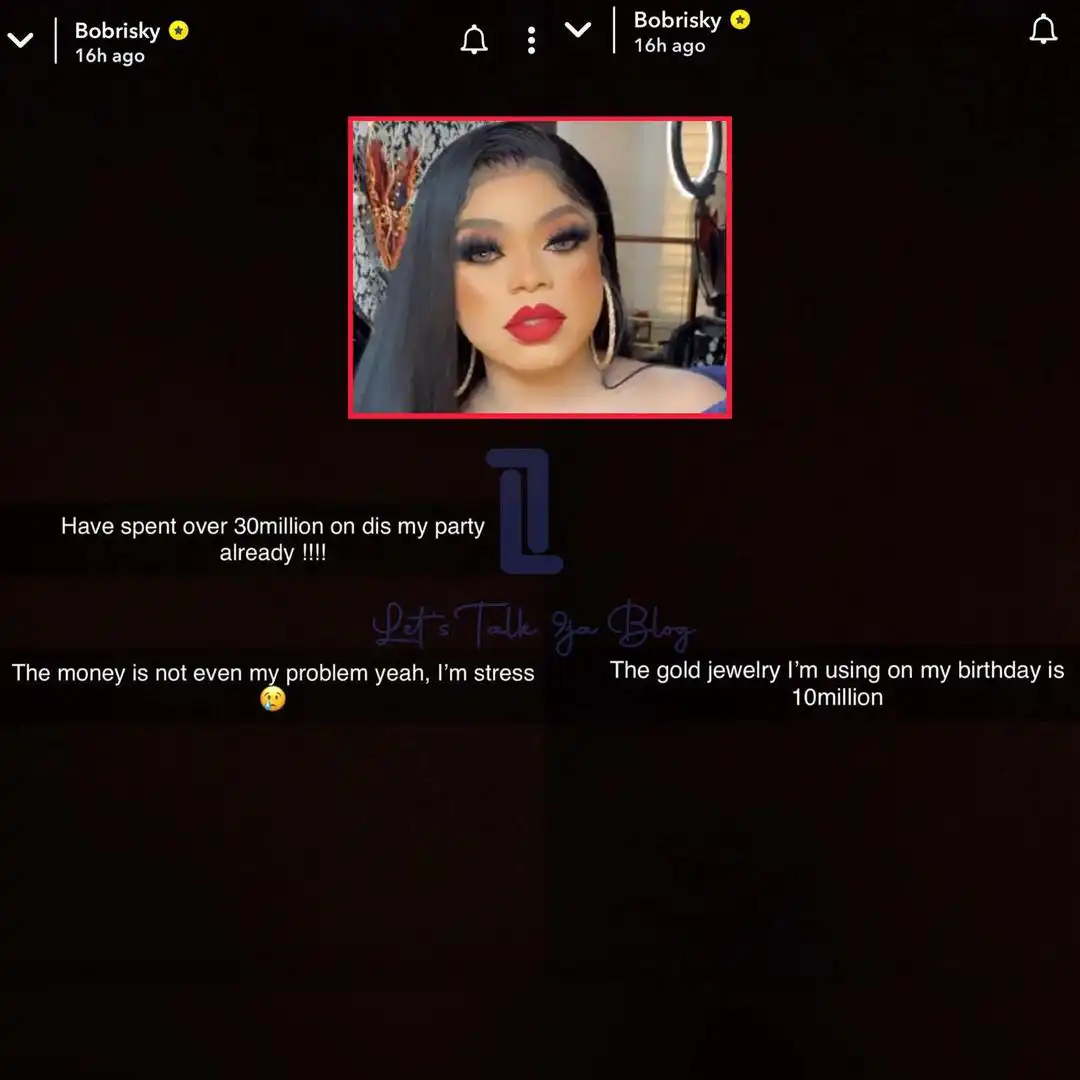 I've spent N30 Million ahead of my birthday - Cross-dresser, Bobrisky brags