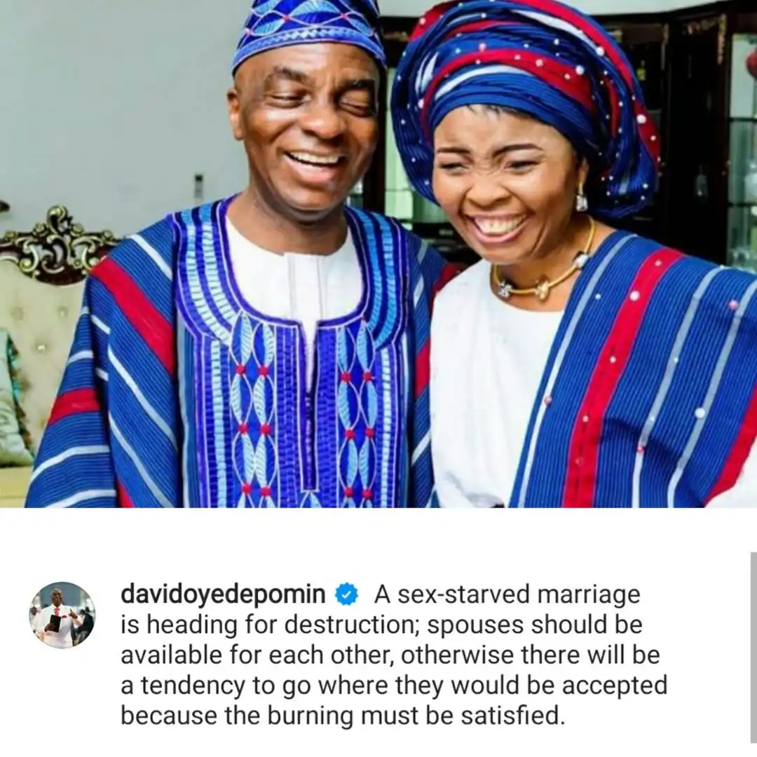 A s*x-starved marriage is heading for destruction — Bishop Oyedepo 2 A s*x-starved marriage is heading for destruction — Bishop Oyedepo
