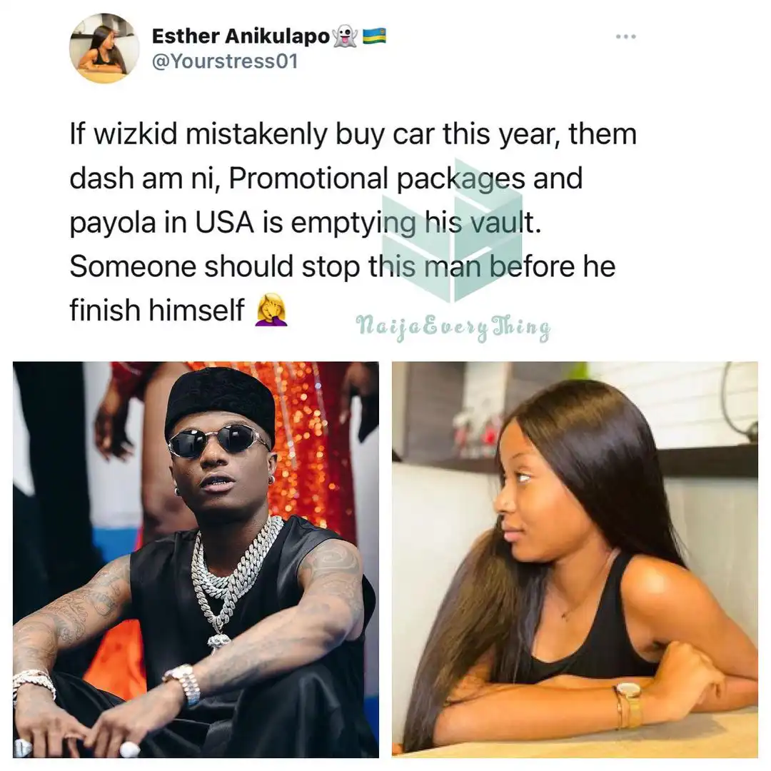 Stop Wizkid before he finish himself, he can’t even buy a car - Rwanda influencer cries out