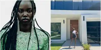 Runtown’s 21 year old ex-girlfriend, Adut Akech buys her first house in United States (video)