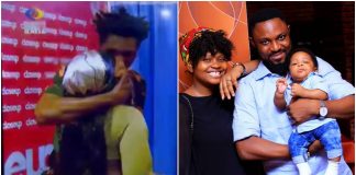 #BBNaija: Come Outside let's fight - Tega's Husband blast Boma after kissing his wife during the closeup task
