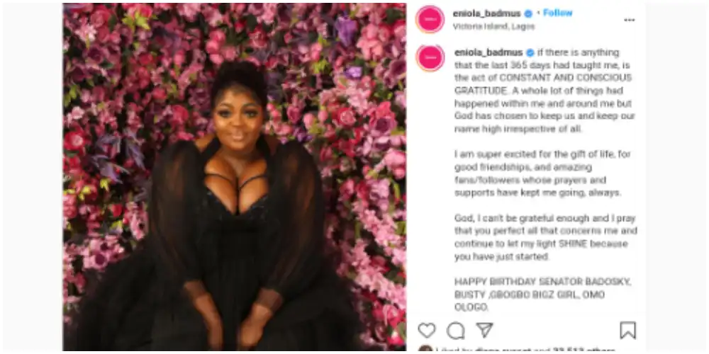 The last 365 days has taught me constant gratitude - Eniola Badmus writes on her 44th birthday