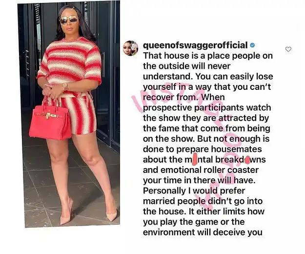 "Married people should not be allowed in BBNaija" - BBA star, Pokello spark new debate