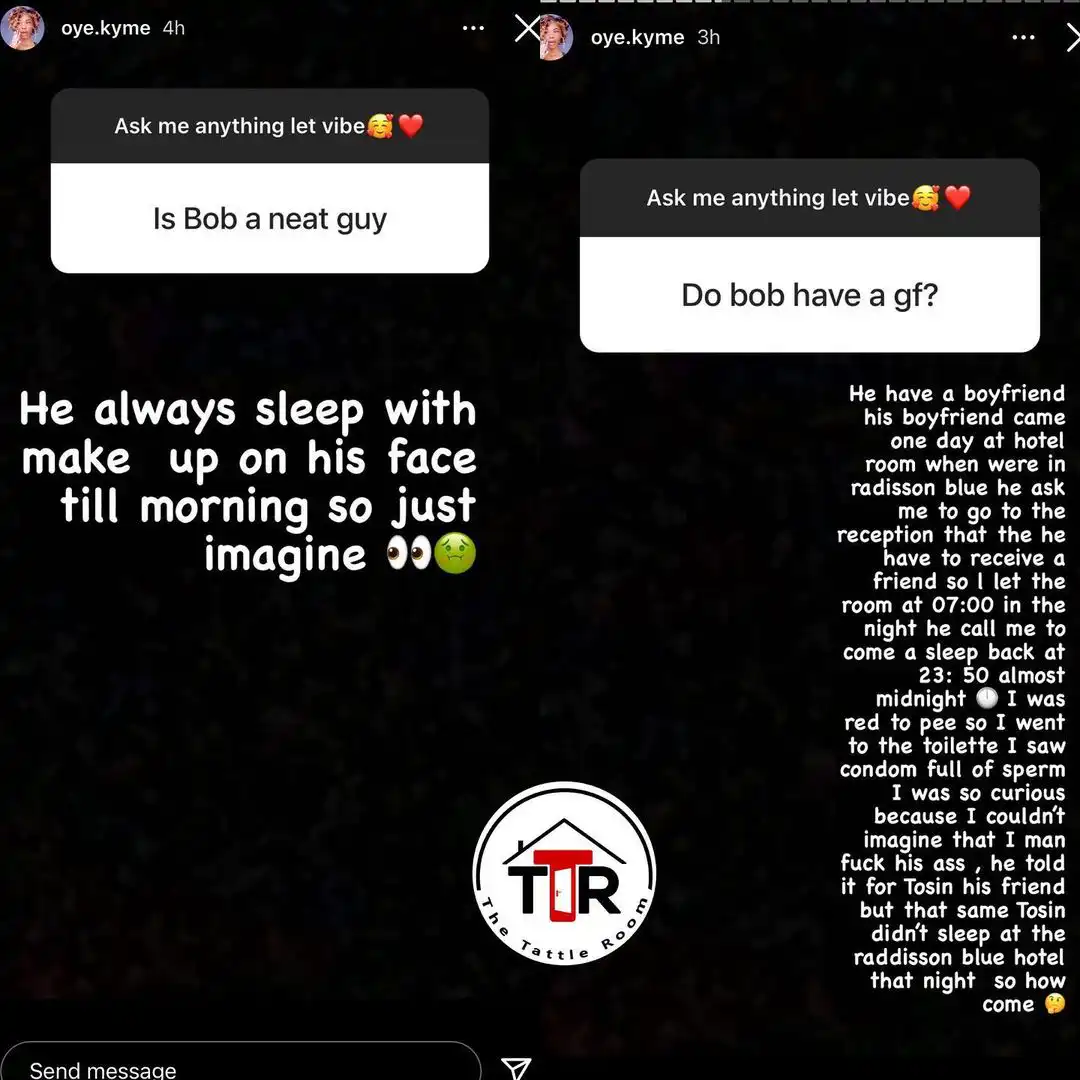 "He gossips about Tonto Dikeh" - Bobrisky's ex-PA, Oye, reveals his deepest secret