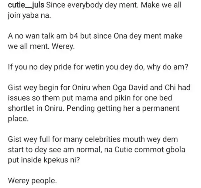 Davido's babymama, Chioma is knacking Eyo Bassey - IG Blogger alleges