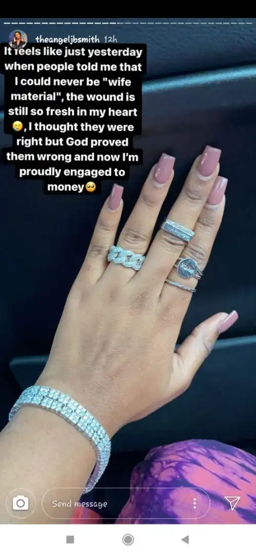 #BBNaija: "I'm proudly engaged" - Angel opens up, shades Maria in a new post