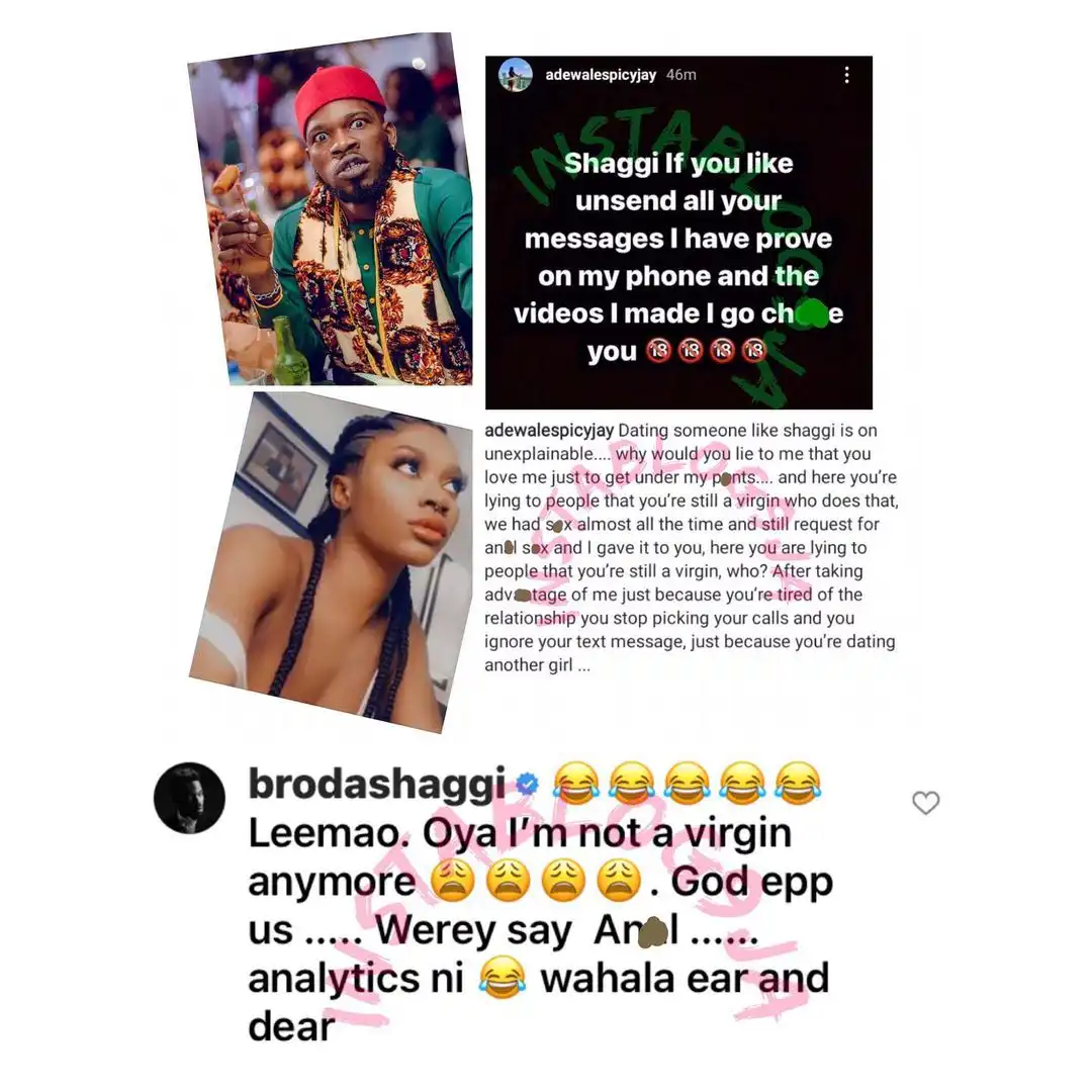 Broda Shaggi denounce his virginity status after a female fan calls him out, Mr Macaroni reacts 