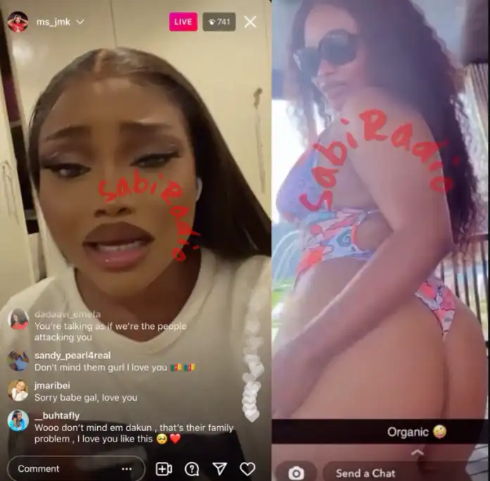 jmk onIG JMK cries out on IG live, over her controversial bikini video