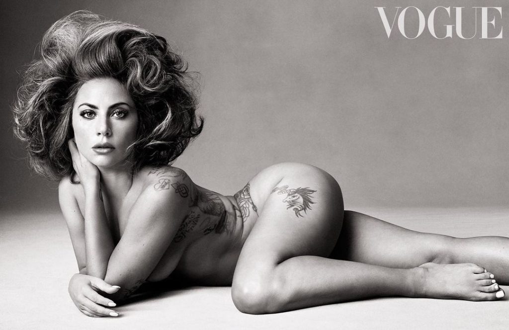Lady Gaga poses naked as she graces the cover of Vogue Magazine