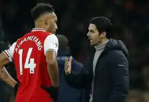 Arsenal Coach, Arteta fire takes a dig at Pierre-Emerick Aubameyang