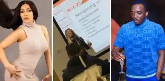 BBNaija Maria, Bovi, Others react to footage of James Brown presenting to his course mates during class in UK