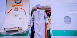 President Buhari shelves his UK medical trip as he returns to Abuja from Kenya