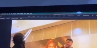 Watch Moment a lady’s wig was yanked off by a ring light at an event (video)